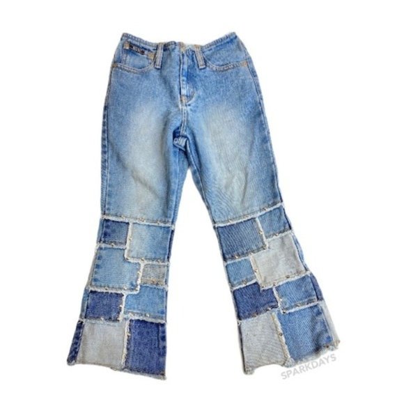 Revolt Jeans Other - Revolt Jeans Kids Stretch Boho Patch Denim Jeans 5
